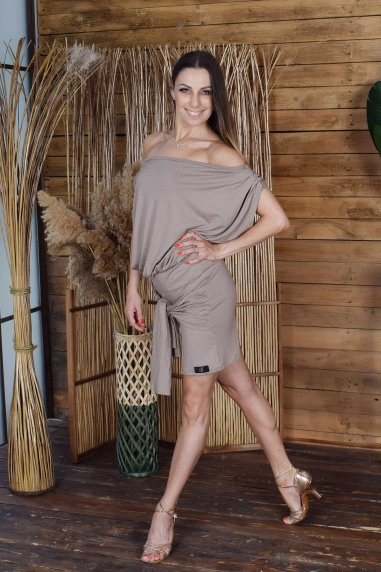 WEAVE OF THE OCEAN DRESS SAND