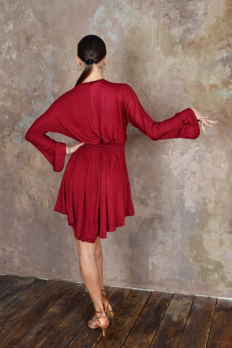 AIDA BURGUNDY DRESS