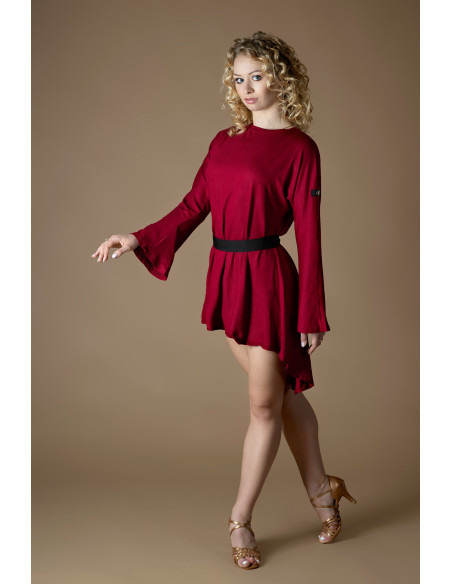 AIDA BURGUNDY DRESS