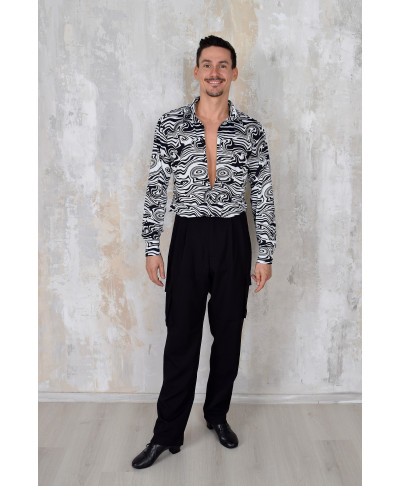 PROMENADE BLACK-WHITE SHIRT