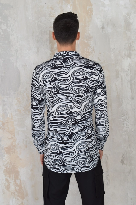 PROMENADE BLACK-WHITE SHIRT