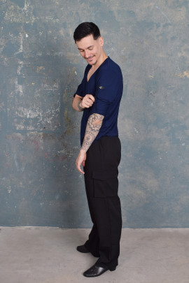 SIDE BASIC BLUE T-SHIRT